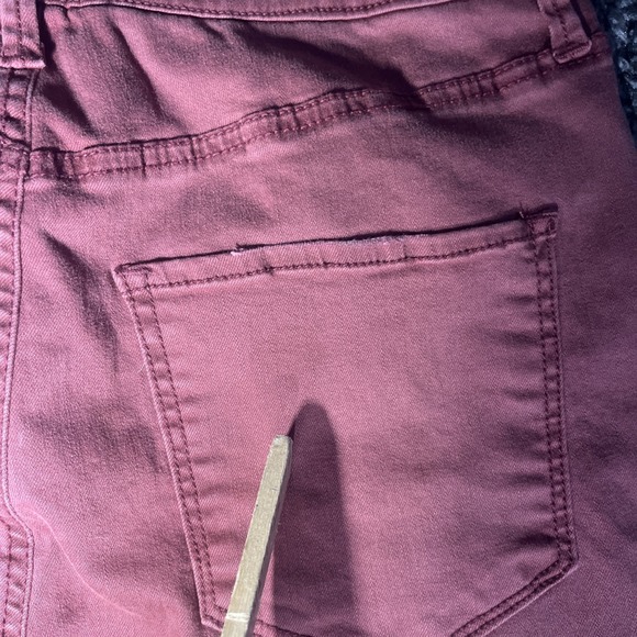 Mud Size 11 High-Rise Jagging's New With Tags Cut Off Bottom Bottoms Red Rust - Picture 11 of 14